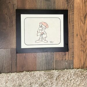 Disney Signed, Numbered, and Castle Seal, Illustration Art. “Grumpy”